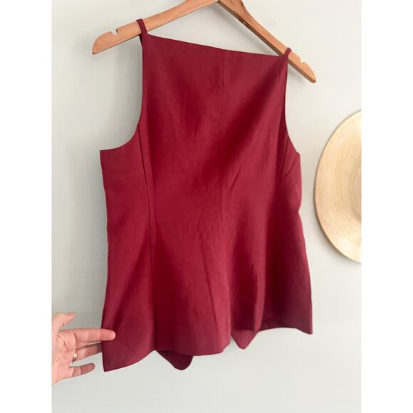 Madewell Rust Button-Front Top - Picture 9 of 9